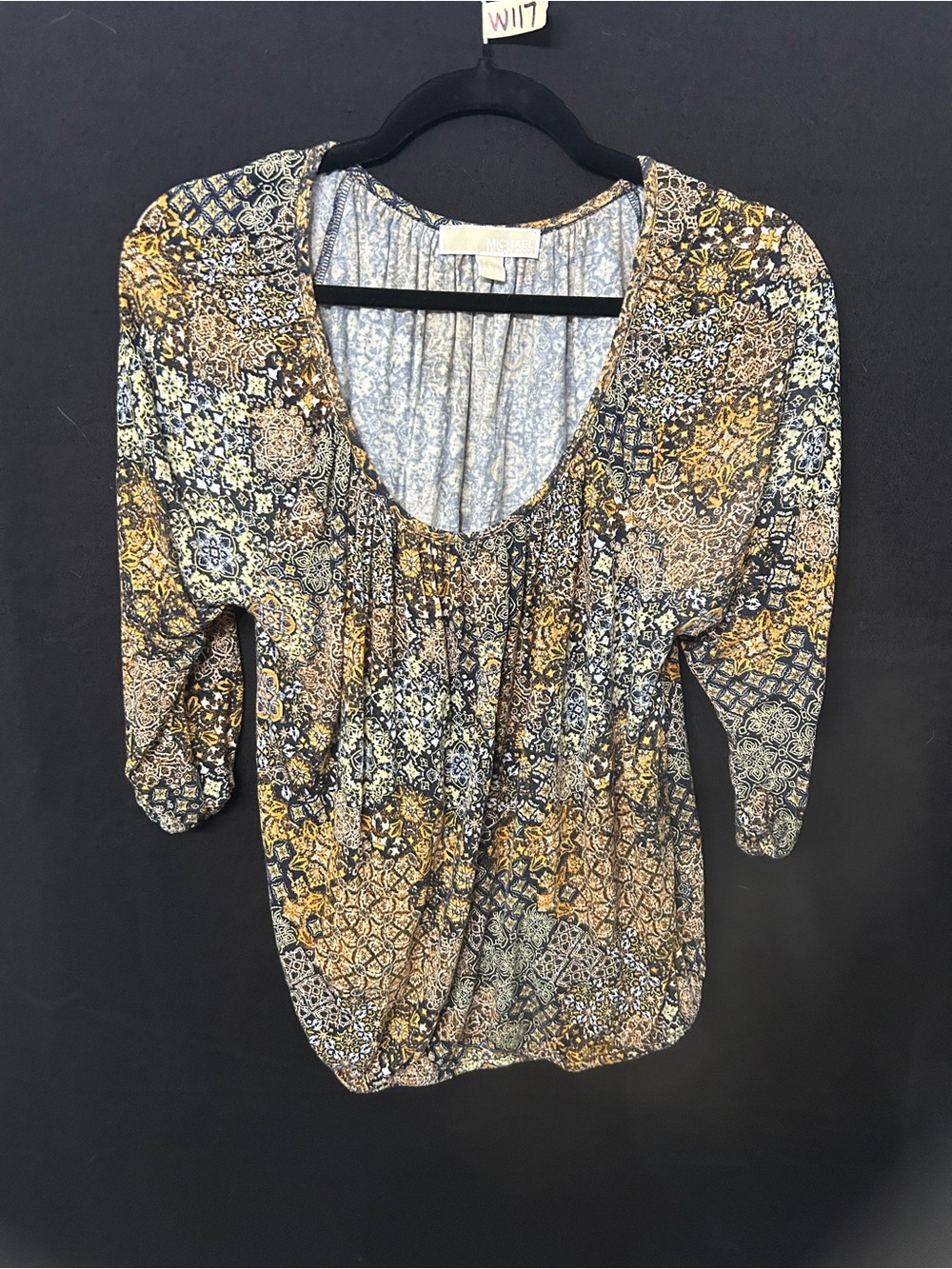 Women’s Michael Kors Mosaic Print Boho Tunic Top Large